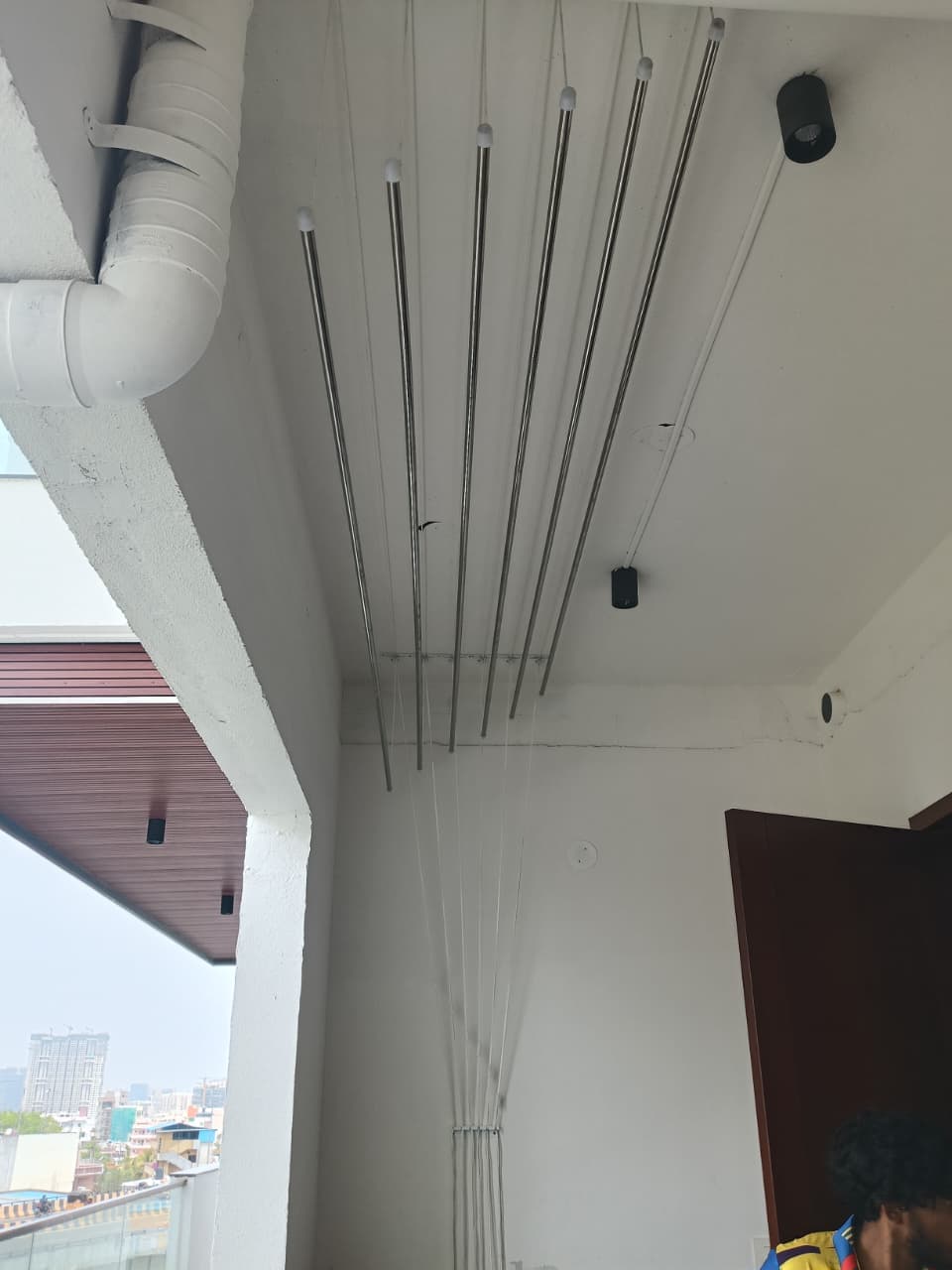 Ceiling cloth drying hanger installation detail