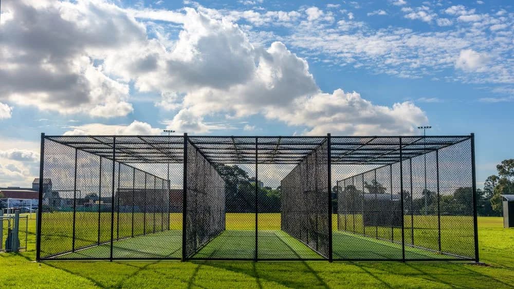 Sports and cricket practice net installation